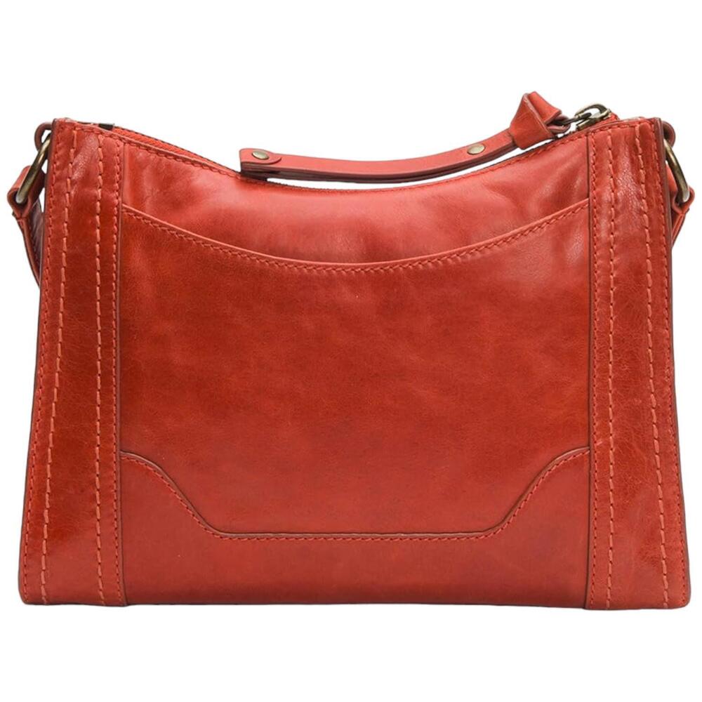Frye Leather Studded Floral Zip Crossbody Sandstone - Picture 2 of 3
